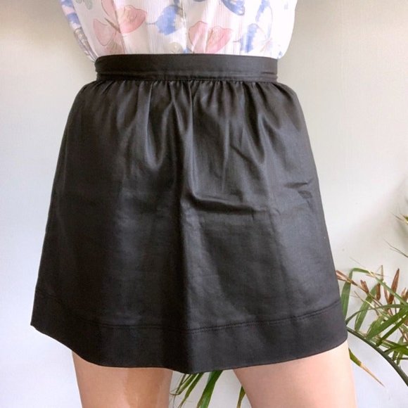 3x1 black faux leather mini skirt size small - Picture 1 of 8